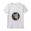 Burmilla - Piombo in Vetro Colorato, Motivo Gatto - Maglietta con Collo a V e Design Artistico - Ideale per Amanti dei Gatti e Appassionati di Arte