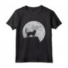 Luna e Gatto Silhouette - Burmilla Cat Maglietta per Amanti dei Gatti - Design Divertente per Compleanno e Natale