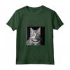Fotografia Cinematografica in Bianco e Nero del Gatto Burmilla - Maglietta con Collo a V per Amanti dei Gatti - Ideale per Compleanni o Natale