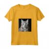 Fotografia Cinematografica in Bianco e Nero del Gatto Burmilla - Maglietta con Collo a V per Amanti dei Gatti - Ideale per Compleanni o Natale