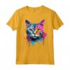 Burmilla Cat Face Colorful Splash Art - Maglietta Artistica per Amanti dei Gatti - Ideale come Regalo Unico per Appassionati di Animali