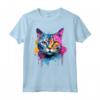 Burmilla Cat Face Colorful Splash Art - Maglietta Artistica per Amanti dei Gatti - Ideale come Regalo Unico per Appassionati di Animali