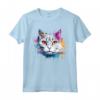 Faccia di gatto Burmilla Splash Art Colorata Maglietta - Design Unico per Amanti dei Gatti Burmilla