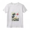 Divertente Burmilla Cat Surf Kanagawa Wave Maglietta - Regalo ideale per Proprietari di Gatti - Arte Giapponese - Collo a V