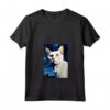 Donna Burmilla Cat Notte Stellata - Maglietta con Collo a V per Amanti dei Gatti - Regalo Perfetto per Natale o Compleanni