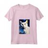 Donna Burmilla Cat Notte Stellata - Maglietta con Collo a V per Amanti dei Gatti - Regalo Perfetto per Natale o Compleanni
