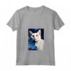 Donna Burmilla Cat Notte Stellata - Maglietta con Collo a V per Amanti dei Gatti - Regalo Perfetto per Natale o Compleanni