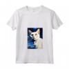 Donna Burmilla Cat Notte Stellata - Maglietta con Collo a V per Amanti dei Gatti - Regalo Perfetto per Natale o Compleanni