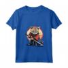 Donna Gatto Giapponese Ninja Kawaii Burmilla Cat Samurai Maglietta con Collo a V - Design Samurai unico per Appassionati di Gatti e Cultura Giapponese