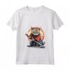 Donna Gatto Giapponese Ninja Kawaii Burmilla Cat Samurai Maglietta con Collo a V - Design Samurai unico per Appassionati di Gatti e Cultura Giapponese