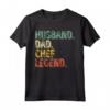 Marito Papà Chef Leggenda - Divertente Camicia per la Festa del Papà - Regalo Originale per Uomini Campeggio Barbecue Pesca