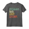 Marito Papà Chef Leggenda - Divertente Camicia per la Festa del Papà - Regalo Originale per Uomini Campeggio Barbecue Pesca