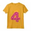 Camicia di Buon Compleanno - 4° Compleanno Maglietta per Bambina - Happy Birthday Queen - Regalo per Bambini di 4 Anni