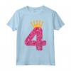 Camicia di Buon Compleanno - 4° Compleanno Maglietta per Bambina - Happy Birthday Queen - Regalo per Bambini di 4 Anni