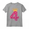 Camicia di Buon Compleanno - 4° Compleanno Maglietta per Bambina - Happy Birthday Queen - Regalo per Bambini di 4 Anni