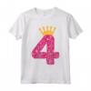 Camicia di Buon Compleanno - 4° Compleanno Maglietta per Bambina - Happy Birthday Queen - Regalo per Bambini di 4 Anni