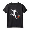 Maglietta con Palla da Calcio sul Fuoco - Regalo Originale per Calciatori - Ideale per Compleanno o Natale