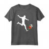 Maglietta con Palla da Calcio sul Fuoco - Regalo Originale per Calciatori - Ideale per Compleanno o Natale