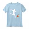 Maglietta con Palla da Calcio sul Fuoco - Regalo Originale per Calciatori - Ideale per Compleanno o Natale