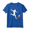 Maglietta con Palla da Calcio sul Fuoco - Regalo Originale per Calciatori - Ideale per Compleanno o Natale