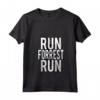 HapTiger Run Forrest Run Silhouette - Maglietta con Collo a V - Ufficiale Forrest Gump Apparel