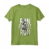HapTiger Run Forrest Run Silhouette - Maglietta con Collo a V - Ufficiale Forrest Gump Apparel