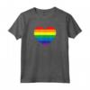 Grunge Gay Pride Heart Maglietta - Love is Love T-shirt for Pride Month Celebrations - Ideal for Birthday or Christmas Gifts