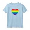 Grunge Gay Pride Heart Maglietta - Love is Love T-shirt for Pride Month Celebrations - Ideal for Birthday or Christmas Gifts