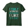Magliette Divertenti Fitness Allenamento Palestra - T-Shirt Workout Frase Motivazionale Eat - HapTiger (T Shirt ID: S000612)