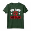 No Pain No Gain - Maglietta da Allenamento Gym - Regalo Ideale per Compleanno e Natale