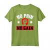 No Pain No Gain - Maglietta da Allenamento Gym - Regalo Ideale per Compleanno e Natale