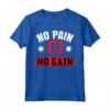 No Pain No Gain - Maglietta da Allenamento Gym - Regalo Ideale per Compleanno e Natale