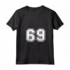 Donna Regalo Sportivo Numero #69 Maglia della Squadra - Maglietta con Collo a V Personalizzata per Veri Appassionati di Sport