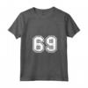 Donna Regalo Sportivo Numero #69 Maglia della Squadra - Maglietta con Collo a V Personalizzata per Veri Appassionati di Sport