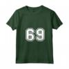 Donna Regalo Sportivo Numero #69 Maglia della Squadra - Maglietta con Collo a V Personalizzata per Veri Appassionati di Sport
