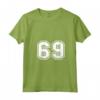 Donna Regalo Sportivo Numero #69 Maglia della Squadra - Maglietta con Collo a V Personalizzata per Veri Appassionati di Sport