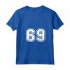 Donna Regalo Sportivo Numero #69 Maglia della Squadra - Maglietta con Collo a V Personalizzata per Veri Appassionati di Sport