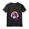 Donna Unicorno Magica Yoga Meditazione Arcobaleno Maglietta con Collo a V - Ideale per Donne, Bambini e Ragazze