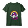 Donna Unicorno Magica Yoga Meditazione Arcobaleno Maglietta con Collo a V - Ideale per Donne, Bambini e Ragazze
