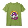 Donna Unicorno Magica Yoga Meditazione Arcobaleno Maglietta con Collo a V - Ideale per Donne, Bambini e Ragazze