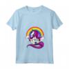 Donna Unicorno Magica Yoga Meditazione Arcobaleno Maglietta con Collo a V - Ideale per Donne, Bambini e Ragazze
