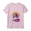 Donna Unicorno Magica Yoga Meditazione Arcobaleno Maglietta con Collo a V - Ideale per Donne, Bambini e Ragazze