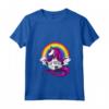 Donna Unicorno Magica Yoga Meditazione Arcobaleno Maglietta con Collo a V - Ideale per Donne, Bambini e Ragazze