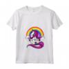 Donna Unicorno Magica Yoga Meditazione Arcobaleno Maglietta con Collo a V - Ideale per Donne, Bambini e Ragazze