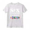 Rugby 6 Nazioni Inghilterra Francia Irlanda Italia Scozia Galles - Maglietta Supporter Squadre Nazionali di Rugby
