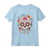 T-shirt con Teschio di Zucchero Floreale Dia de los Muertos - Costume Messicano Unico - Viva la Vida