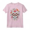 T-shirt con Teschio di Zucchero Floreale Dia de los Muertos - Costume Messicano Unico - Viva la Vida