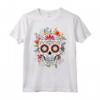 T-shirt con Teschio di Zucchero Floreale Dia de los Muertos - Costume Messicano Unico - Viva la Vida
