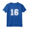 Regalo Sportivo Numero 16 della Maglia della Squadra - Maglietta per Veri Fan - Ideale per Appassionati di Sport