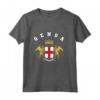Genova T-shirt Stemma Tee Bandiera - Maglia a Manica Corta - Souvenir Calcio Italia